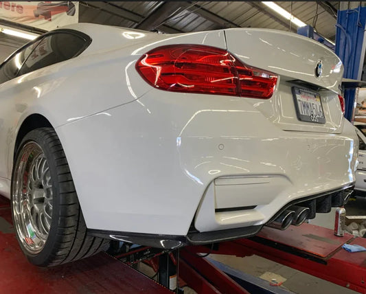 F8X M3 M4 CARBON FIBER REAR BUMPER EXTENSIONS