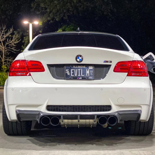 E92/93 CARBON FIBER REAR DIFFUSER V STYLE